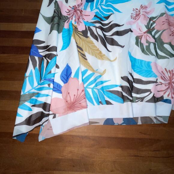 Coco Reef Women's Palm-Print Mesh-Overlay Tankini - Blue 32DD - Picture 6 of 11